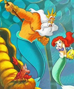 King Triton Ariel paint by number