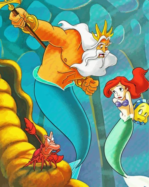 King Triton Ariel paint by number