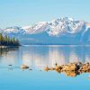 Lake Tahoe Mountains In Snow Paint by number