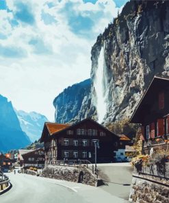 Lauterbrunnen Village paint by number