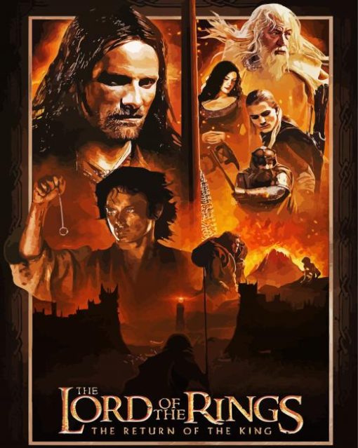 Lord Of The Rings Fellowship Film Poster paint by number