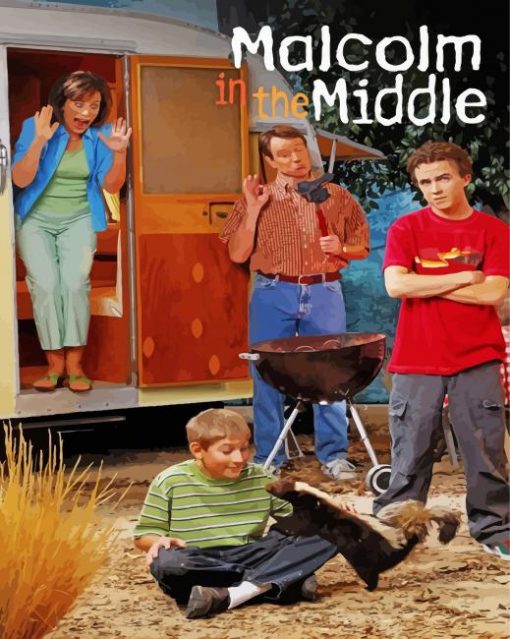 Malcolm In The Middle Poster paint by number