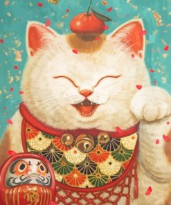 Maneki Neko The Lucky Cat Paint by number