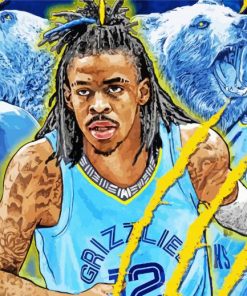 Memphis Grizzlies Basketball Players Paint by number