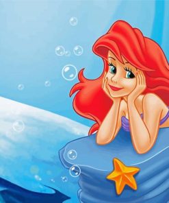 Mermaid Ariel Starfish paint by number