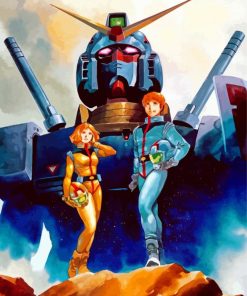 Mobile Suit Gundam Vintage Anime Characters paint by number