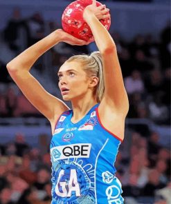 Netball Player Helen Housby Paint by number