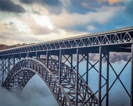 New River Gorge National Park Bridge paint by number