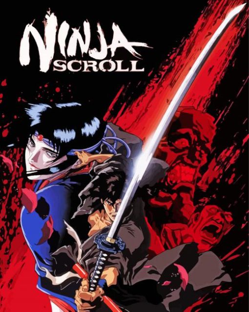 Ninja Scrolls Poster Paint by number