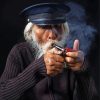 Old Man Sailor Smoking paint by number