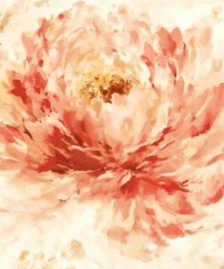 Pink And Gold Abstract Flower paint by number