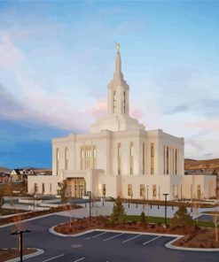 Pocatello Idaho Temple USA Paint by number