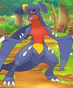 Pokemon Garchomp paint by number