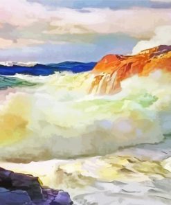 Pounding Surf Vintage Art paint by number