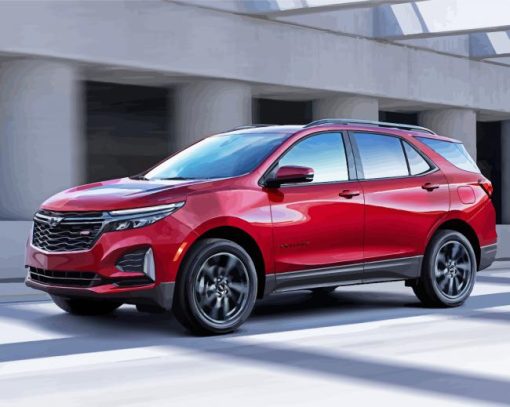 Red Chevy Equinox Car Paint by number