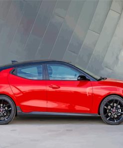 Red Hyundai Veloster paint by number