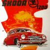 Retro Skoda Car Poster paint by number