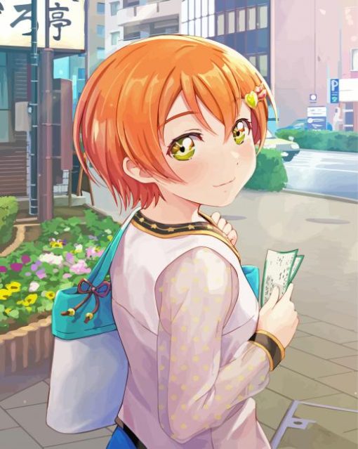 Rin Hoshizora Anime Girl paint by number