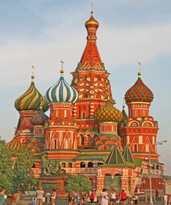 Saint Basils Cathedral Moscow paint by number