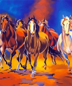 Seven Horses paint by number