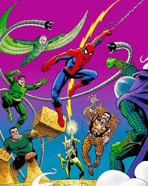 Sinister Six Marvel paint by number