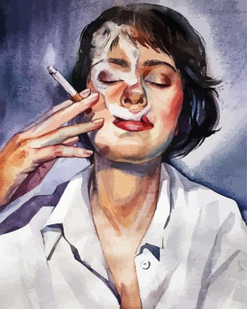 Smoke Girl paint by number