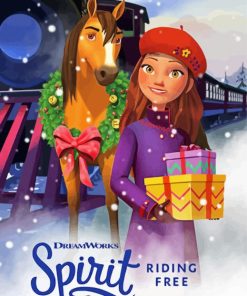 Spirit Of Christmas Animation Poster Paint by number