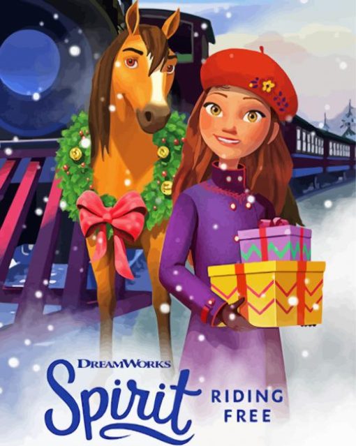 Spirit Of Christmas Animation Poster Paint by number