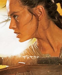 Star Wars Rey paint by number