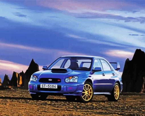 Subaru WRX Car paint by number