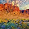 Superstition Mountains Arizona Paint by number