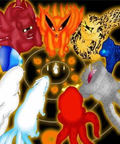 Tailed Beasts Anime Paint by number