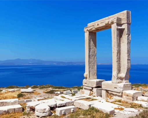 Temple Of Apollo Naxos Paint by number