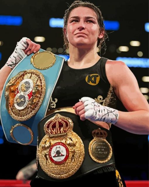 The Boxer Katie Taylor paint by number