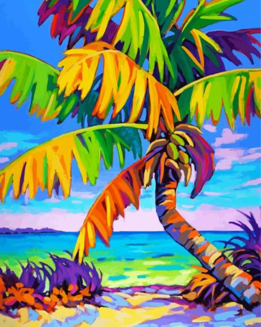 Tropical Trees Paint by number