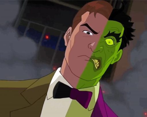 Two Face Batman Art paint by number