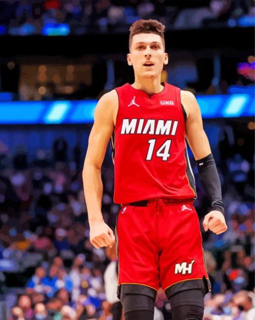 Tyler Herro Miami Heats Player Paint by number