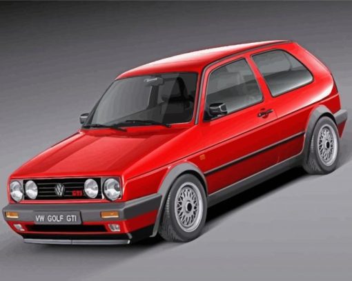 Volkswagen Golf Mk2 paint by number