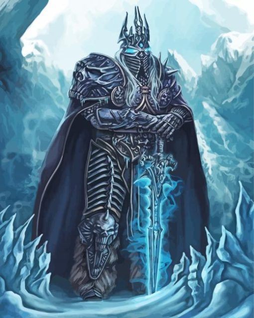 World Of Warcraft Lich King Video Game paint by number