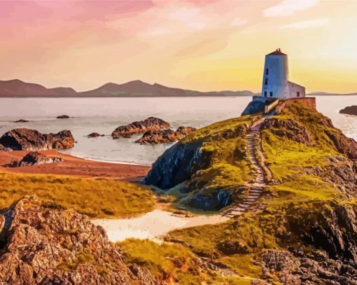 Ynys Llanddwyn Island Paint by number