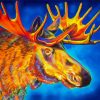 Aesthetic Moose Head Art Paint by number