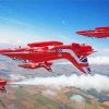 Aesthetic Red Planes paint by number