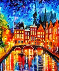 Aesthetic Amsterdam Autumn Art paint by number