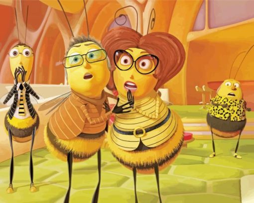 Aesthetic Bee Movie Characters paint by number