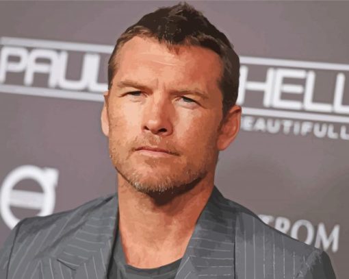 Aesthetic Sam Worthington Paint by number