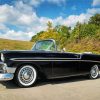 Black 1956 Chevy Bel Air paint by number