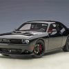 Black Dodge Challenger Scat paint by number