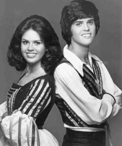 Black And White Donny And Marie paint by number