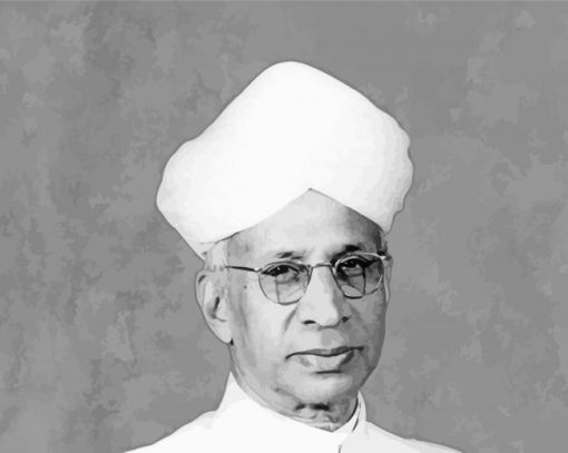 Black And White Sarvepalli Radhakrishnan paint by number