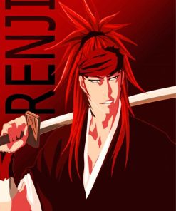 Bleach Renji Abarai paint by number